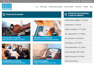 Áreas de formación - Próximas convocatorias de cursos en abierto - SDS training